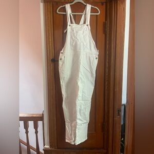 Anthropologie Cream Jumpsuit with Adjustable Straps